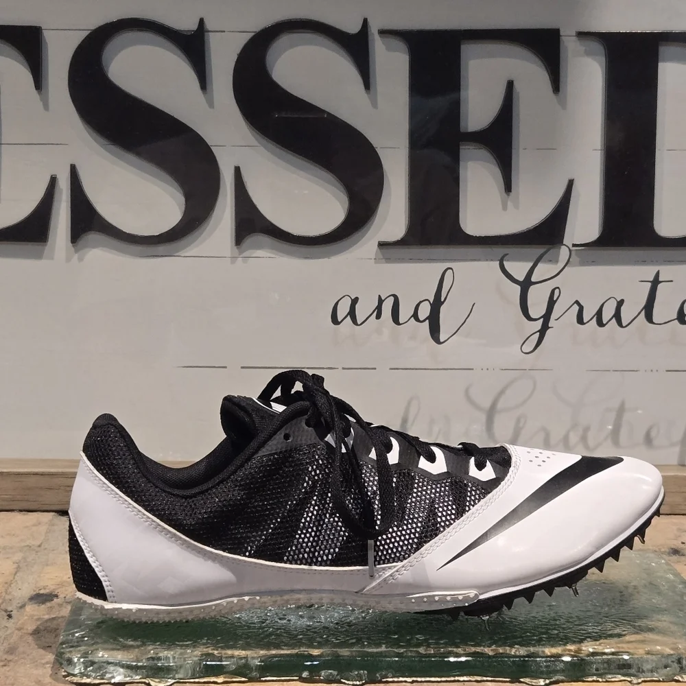 Nike Zoom Rival S7 Track Spikes Black White w/Tool Mns 11 Wmn 12.5 #616313 017